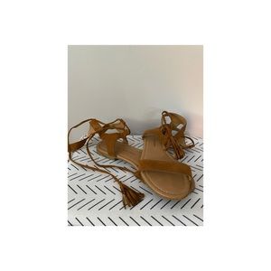 Tie Up Fringe Sandals